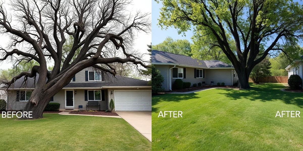Before and after: Hazardous Oak Removal in Edina, MN
